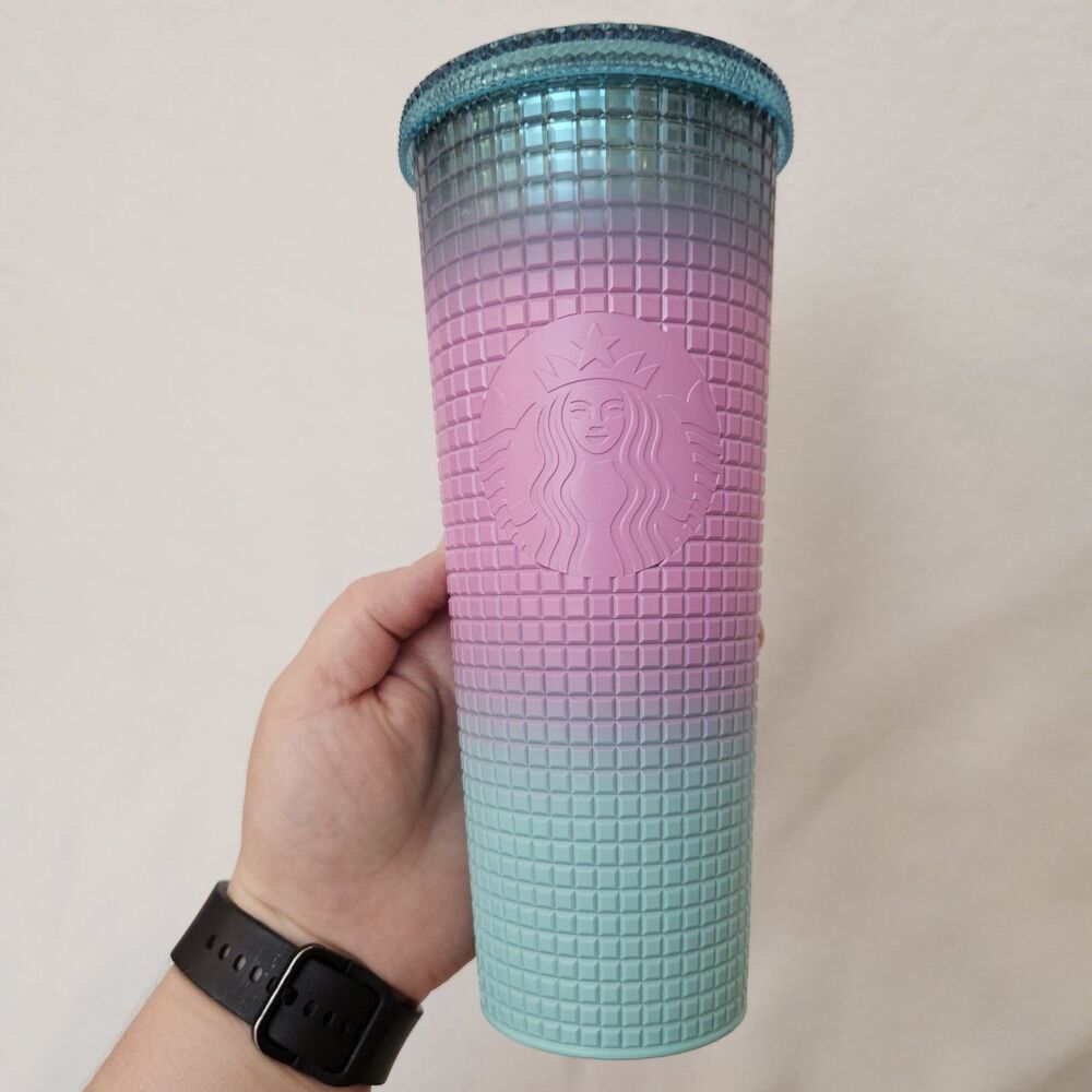 Starbucks Ombré Grid Cold Cup 24 Oz Tumbler Valentine’s Day 2024 Limited Edition